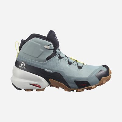 Women's Salomon CROSS HIKE MID GORE-TEX Hiking Boots Blue/Black | FTPK-36805