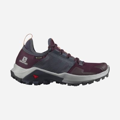 Women's Salomon MADCROSS GORE-TEX Trail Running Shoes Burgundy/Beige | SVGF-56027