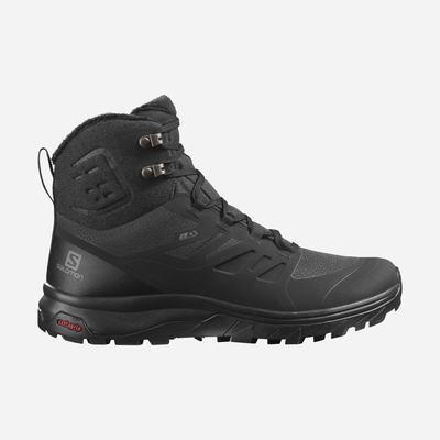 Women's Salomon OUTBLAST THINSULATE™ CLIMASALOMON™ WATERPROOF Hiking Boots Black | HGYM-08324