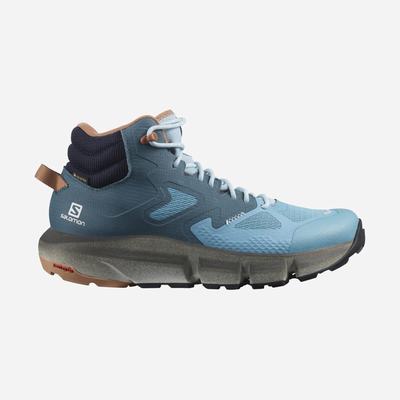 Women's Salomon PREDICT HIKE MID GORE-TEX Hiking Boots Blue/Beige | TNGP-94780