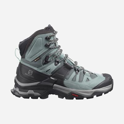 Women's Salomon QUEST 4 GORE-TEX Hiking Boots Green/Blue | BPHW-83271