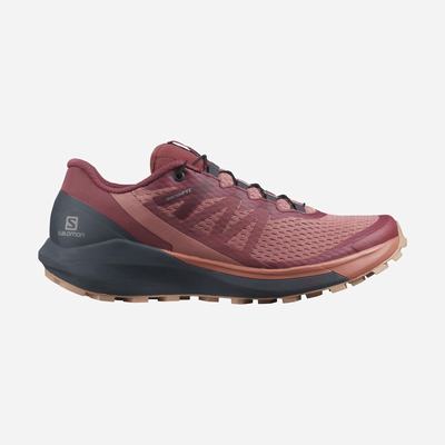 Women's Salomon SENSE RIDE 4 Trail Running Shoes Dark Red/Navy | EXKD-40597