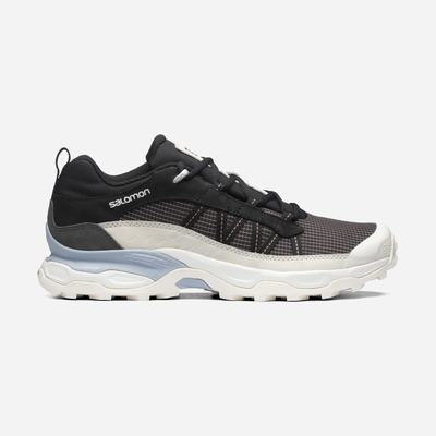 Women's Salomon SHELTER LOW LEATHER Sneakers Chocolate Purple/Light Yellow/Blue | RCXJ-87621