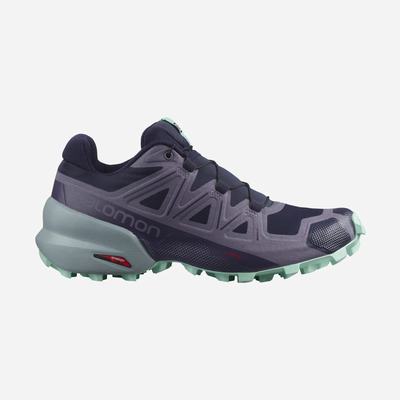 Women's Salomon SPEEDCROSS 5 Trail Running Shoes Blue | CQGV-28310