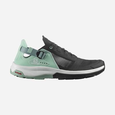 Women's Salomon TECH AMPHIB 4 Sandals Black/Grey Green | TZAB-68154