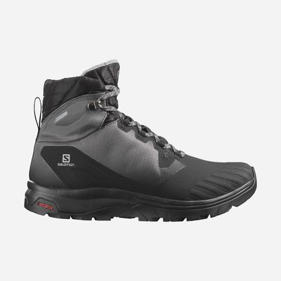 Women's Salomon VAYA BLAZE THINSULATE™ CLIMASALOMON™ WATERPROOF Hiking Boots Black | KNWC-47012