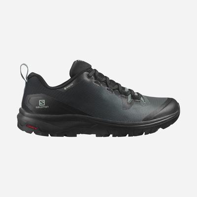 Women's Salomon VAYA GORE-TEX Hiking Shoes Black/Green/Black | UXMK-64352