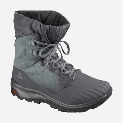 Women's Salomon VAYA POWDER TS CSWP Winter Boots Grey/Black | ABSU-74590