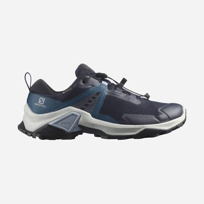 Women's Salomon X RAISE 2 GORE-TEX Hiking Shoes Navy/Blue | AQYO-51428