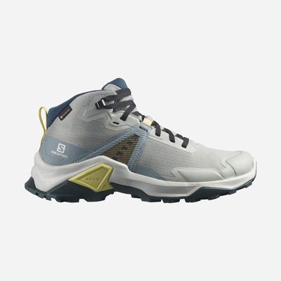 Women's Salomon X RAISE 2 MID GORE-TEX Hiking Boots Green/Orange | DCHG-75610