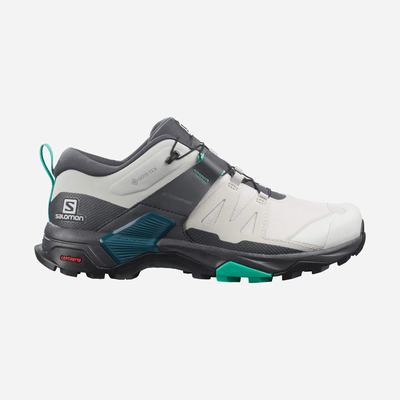 Women's Salomon X ULTRA 4 GORE-TEX Hiking Shoes Beige/Grey/Mint | EBDF-67204