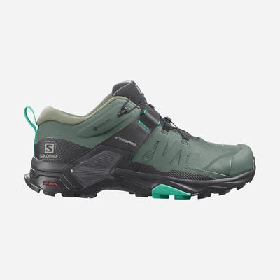 Women's Salomon X ULTRA 4 GORE-TEX Hiking Shoes Green/Black/Mint | XDRP-98013
