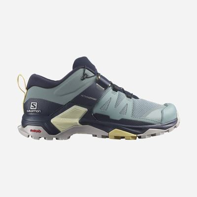 Women's Salomon X ULTRA 4 Hiking Shoes Blue/Orange | TLAM-16058