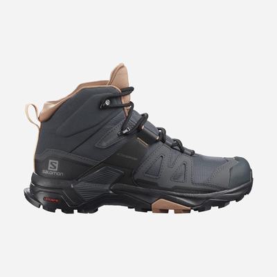 Women's Salomon X ULTRA 4 MID GORE-TEX Hiking Boots Grey/Beige/Cream | SLIT-57180